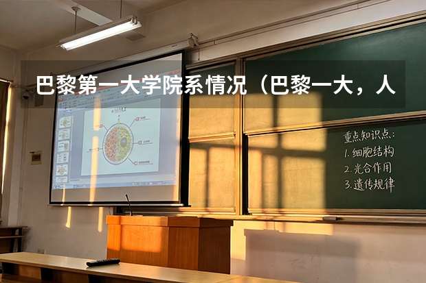 巴黎第一大学院系情况（巴黎一大，人文社会科学和经济法律领域的一流大学）
