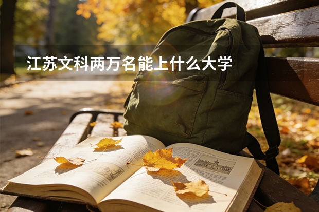 江苏文科两万名能上什么大学