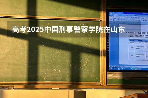 高考2025中国刑事警察学院在山东各批次选科要求（2026参考）