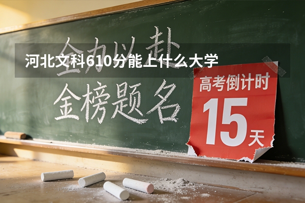 河北文科610分能上什么大学