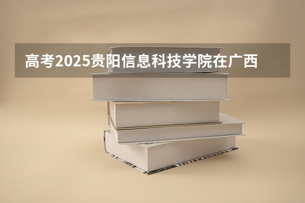 高考2025贵阳信息科技学院在广西艺术类投档分数线（2026参考）
