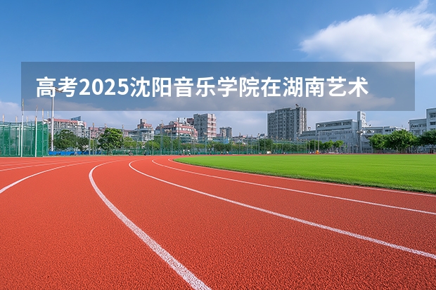 高考2025沈阳音乐学院在湖南艺术类投档分数线（2026参考）
