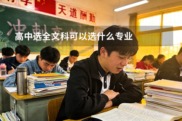 高中选全文科可以选什么专业