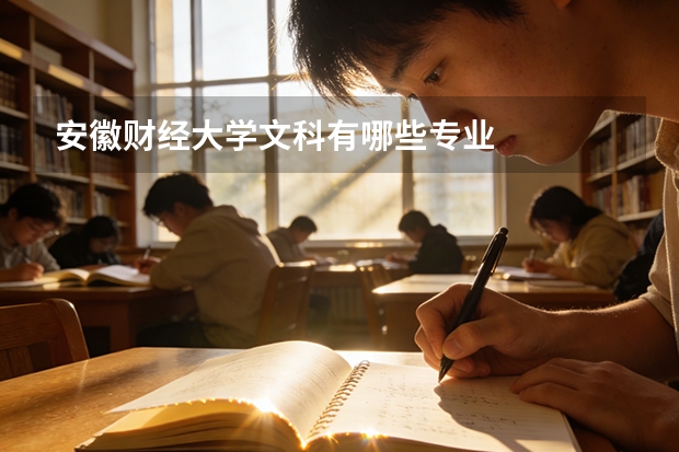 安徽财经大学文科有哪些专业