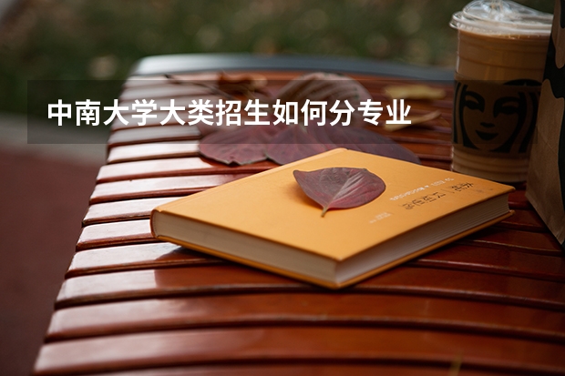 中南大学大类招生如何分专业