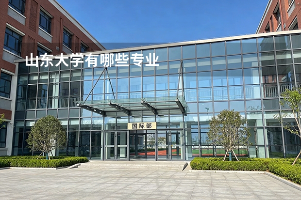 山东大学有哪些专业