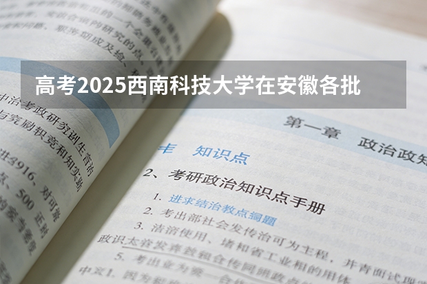 高考2025西南科技大学在安徽各批次选科要求（2026参考）