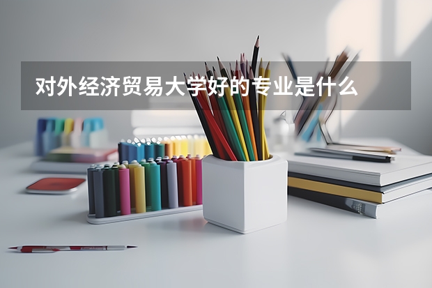 对外经济贸易大学好的专业是什么