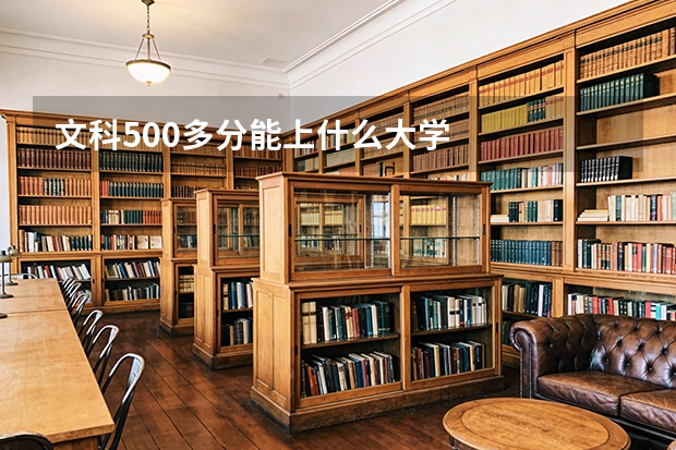 文科500多分能上什么大学