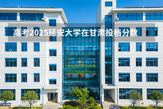 高考2025延安大学在甘肃投档分数线（2026参考）