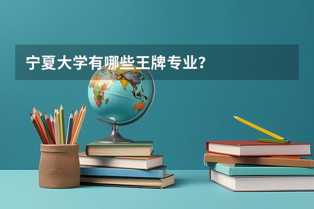 宁夏大学有哪些王牌专业？
