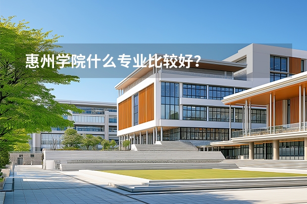 惠州学院什么专业比较好？